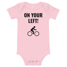 Load image into Gallery viewer, Cyclist on your left! Baby short sleeve one piece