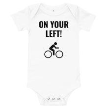 Load image into Gallery viewer, Cyclist on your left! Baby short sleeve one piece