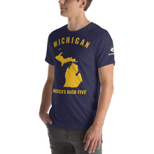 Load image into Gallery viewer, Michigan - America's High Five Unisex T-Shirt