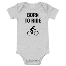 Load image into Gallery viewer, Born to Ride Cyclist Baby short sleeve one piece
