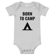 Load image into Gallery viewer, Born to Camp Baby short sleeve one piece
