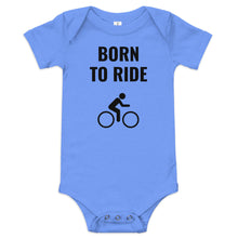 Load image into Gallery viewer, Born to Ride Cyclist Baby short sleeve one piece
