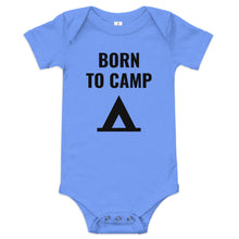 Load image into Gallery viewer, Born to Camp Baby short sleeve one piece
