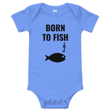 Load image into Gallery viewer, Born to Fish Baby short sleeve one piece
