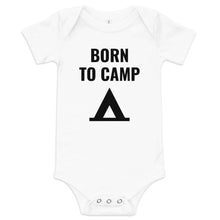 Load image into Gallery viewer, Born to Camp Baby short sleeve one piece
