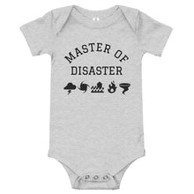 Load image into Gallery viewer, Master of Disaster Baby short sleeve one piece
