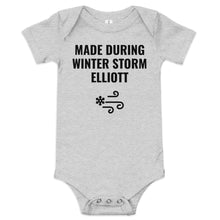 Load image into Gallery viewer, Made During Winter Storm Elliott Baby short sleeve one piece
