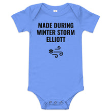 Load image into Gallery viewer, Made During Winter Storm Elliott Baby short sleeve one piece
