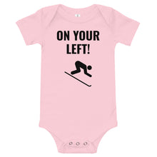 Load image into Gallery viewer, Skier on your left! Baby short sleeve one piece
