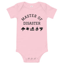 Load image into Gallery viewer, Master of Disaster Baby short sleeve one piece
