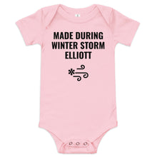 Load image into Gallery viewer, Made During Winter Storm Elliott Baby short sleeve one piece
