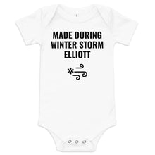 Load image into Gallery viewer, Made During Winter Storm Elliott Baby short sleeve one piece
